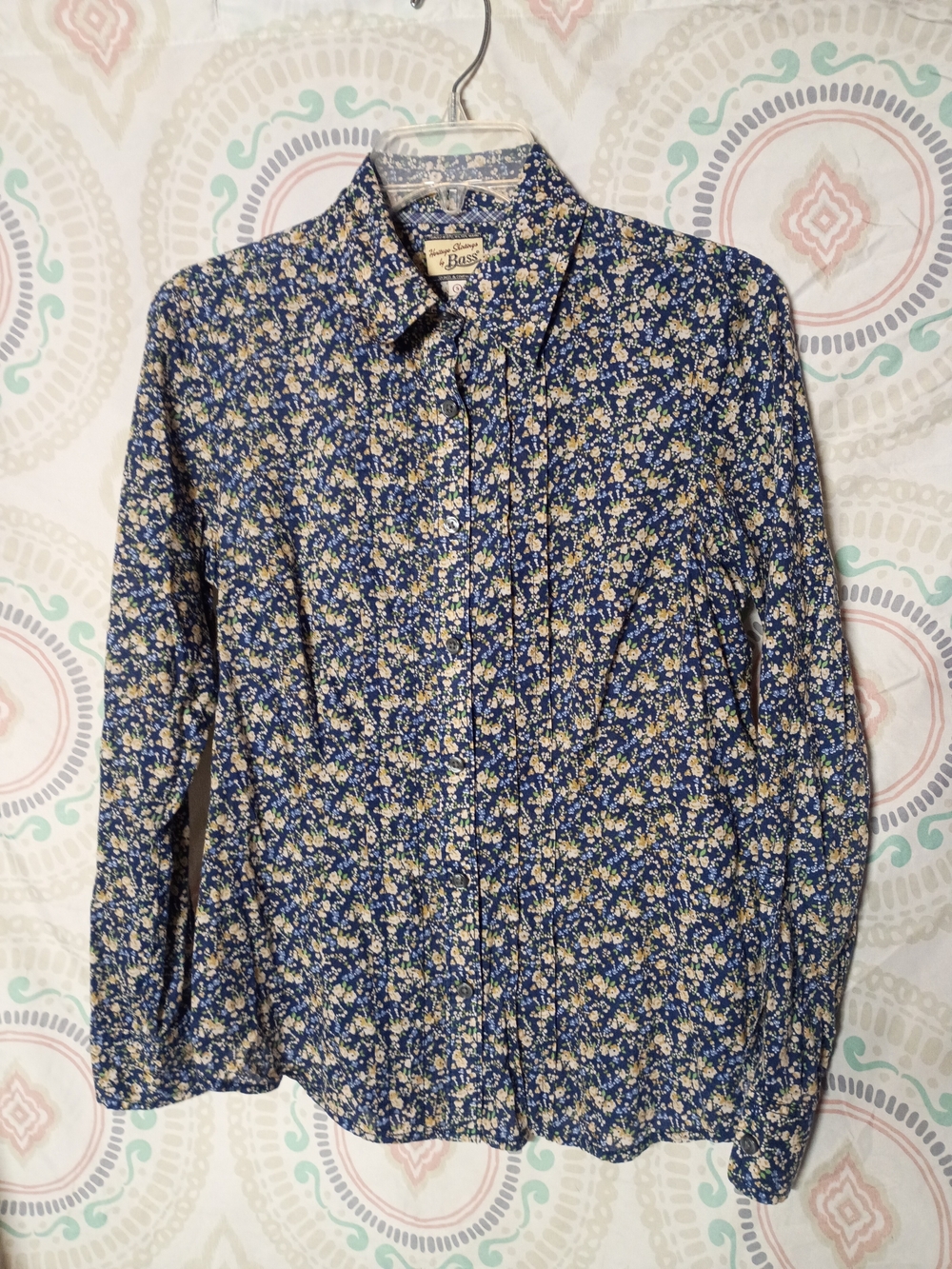Bass Blue Floral Button-Down Shirt